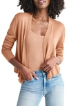 Splendid Loop Knit Open Front Cardigan In Brown