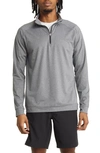 Swannies Graham Quarter Zip Golf Pullover In Heather Charcoal-black