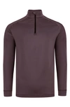 Swannies Graham Quarter Zip Golf Pullover In Maroon Heather