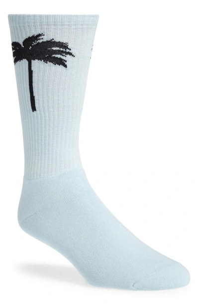 Palm Angels Palm Crew Socks In Blue