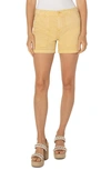Liverpool Los Angeles Utility Shorts In Mustard Gold