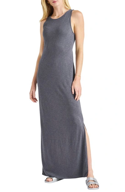 Splendid Melody Cotton Blend Knit Maxi Dress In Ash Navy