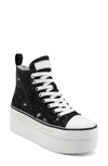 Zigi Carmensa High Top Platform Sneaker In Black