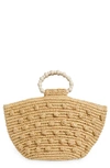 Btb Los Angeles Opal Pompom Tote In Natural