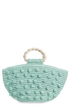 Btb Los Angeles Opal Pompom Tote In Mint