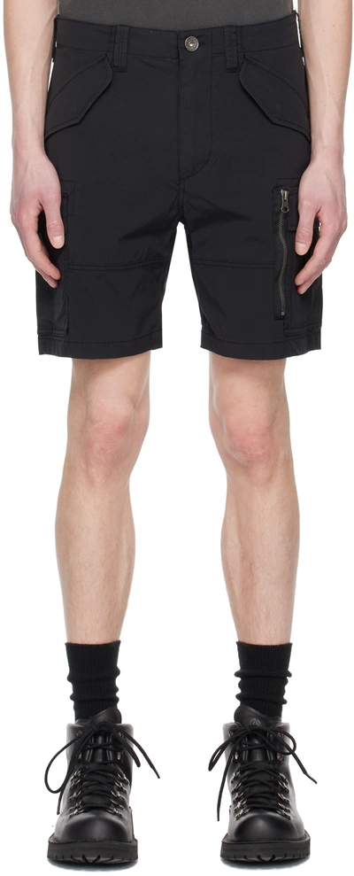 Parajumpers Chip Cotton Ripstop Cargo Shorts In Black