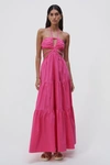 Jonathan Simkhai Laurel Coverup Dress In Hot Fuchsia