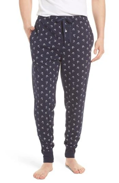 Polo Ralph Lauren Pony Print Lounge Pants In Cruise Navy/ Swordfish