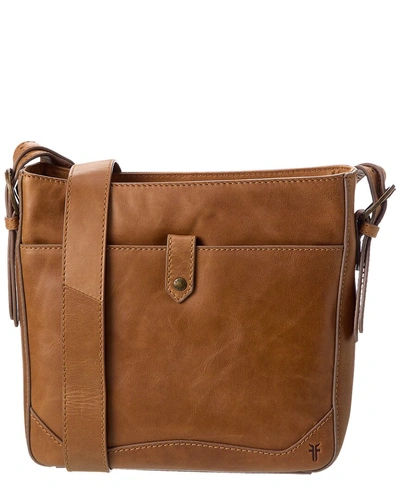 Frye Maddie Leather Messenger Bag In Brown