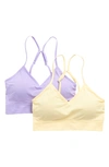 Abound Taylor Bralette In Purple Spray Multi