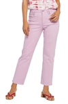 Nydj High Waist Ankle Relaxed Straight Leg Jeans In Mauve Mist