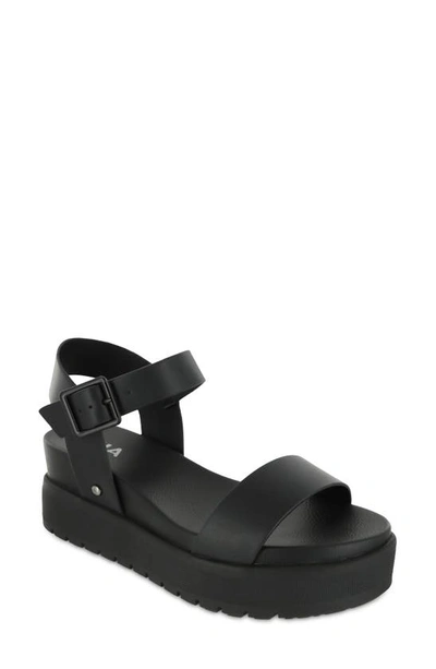 Mia Kayci Platform Sandal In Black Burn