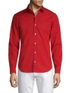 Burberry Cambridge Aboyd Sport Shirt In Bright Red