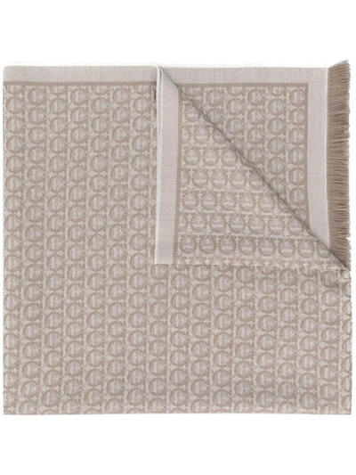 Ferragamo Gancini Scarf In Beige