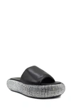 Zigi Sharpay Platform Slide Sandal In Black Leather
