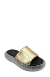 Zigi Sharpay Platform Slide Sandal In Gold