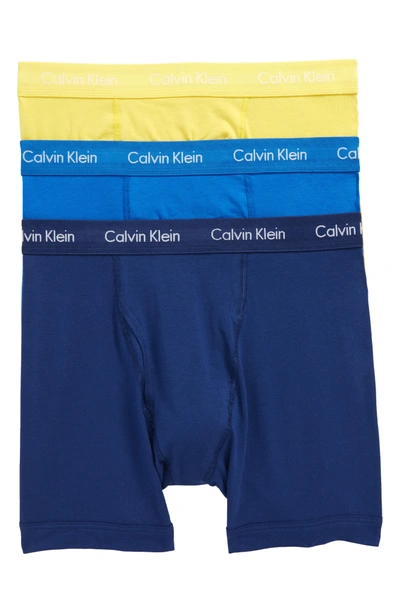 Calvin Klein 3-pack Boxer Briefs In Sunbeam/ Skyview/ Satellite