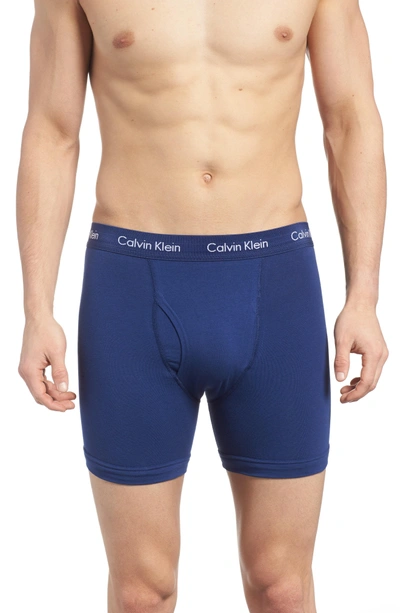 Calvin Klein 3-pack Boxer Briefs In Multi Blue