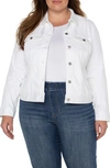 Liverpool Los Angeles Classic Denim Jacket In Bright White