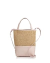 Alice.d Small Leather Tote - 100% Exclusive In Rose Pink Raffia/gold