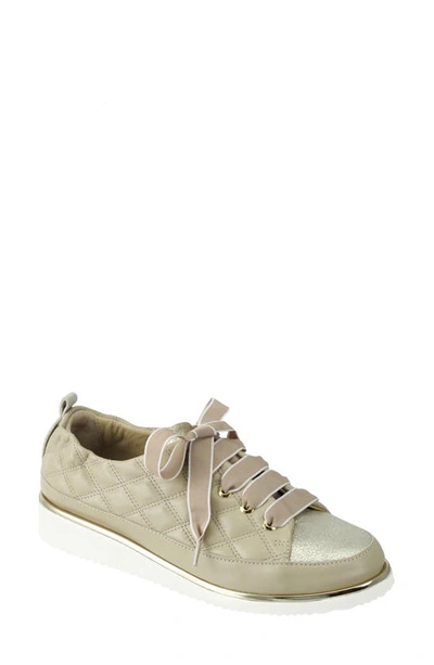 Ron White Novella Quilted Trainer In Nude