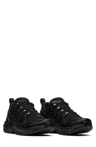 Salomon Acs Running Shoe In Black/ Black/ Silver