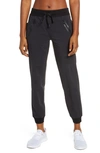 Blanc Noir Getaway Drawstring Jogger Pants In Black