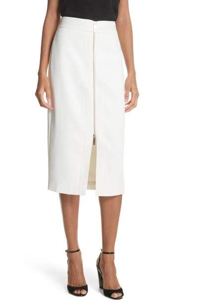 Ted Baker Zip Pencil Skirt In Natural