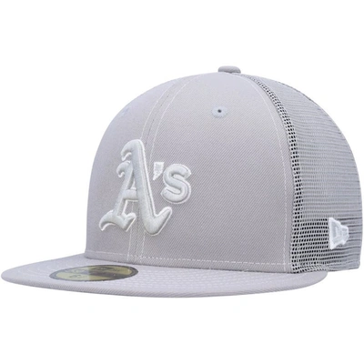New Era Gray Oakland Athletics 2023 On-field Batting Practice 59fifty Fitted Hat