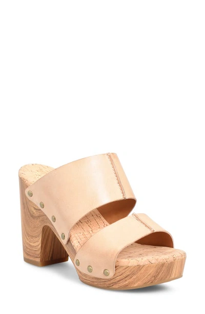 Kork-ease Darra Leather Platform Sandal In Natural F/ G