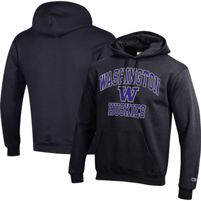 Champion Black Washington Huskies High Motor Pullover Hoodie