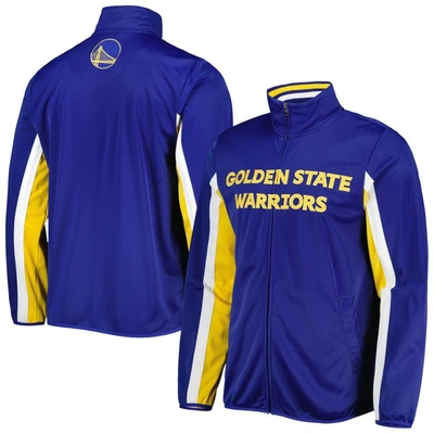 G-iii Sports By Carl Banks Royal Golden State Warriors Contender Wordmark Full-zip Track Jacket