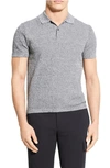 Theory Nare Slim-fit Cotton-blend Polo Shirt In Gray