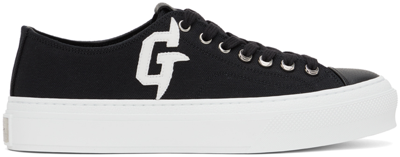 Givenchy Black City Low Sneakers In 004-black/white