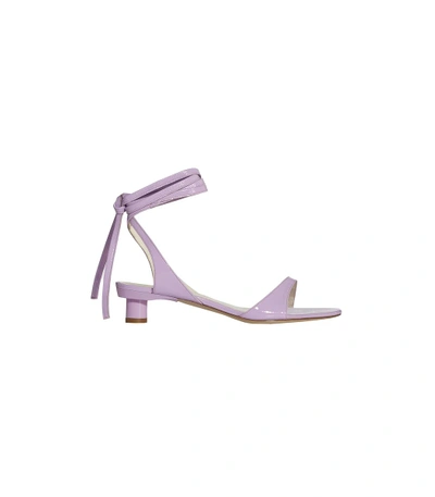 Tibi Scott Ankle Tie Sandal In Lavender