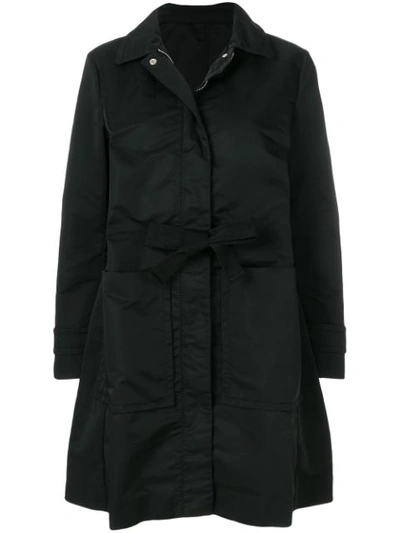 Moncler Belted Parka Coat - Black