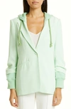 Cinq À Sept Hooded Khloe Jacket In Green Papaya