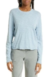 Atm Anthony Thomas Melillo Long-sleeve Destroyed Cotton Tee In Marina