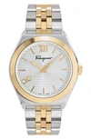 Ferragamo Men's Vega New Ip Yellow Gold Two-tone Bracelet Watch, 40mm In Two Tone