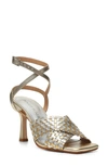 Donald Pliner Women's Woven Ankle Strap High Heel Sandals In Platino
