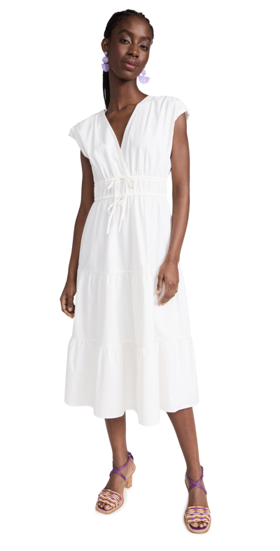Rails Lucia Drawstring Waist Midi Dress In White