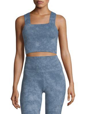 alo binded wide strap crop tank