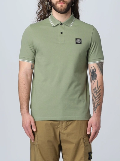Stone Island Polo Shirt  Men Color Sage In Green