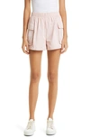 Atm Anthony Thomas Melillo Women's Sporty Pull-on Cargo Shorts In Oyster Pink