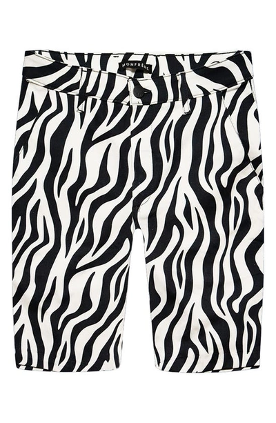 Monfrere Men's Cruise Zebra-print Twill Shorts