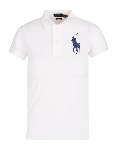 Polo Ralph Lauren Polo Pony Embroidered Polo Shirt In White