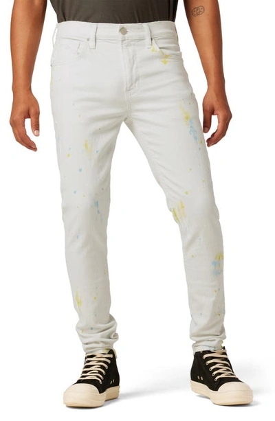 Hudson Zack Paint Splatter Skinny Jeans In White Painter