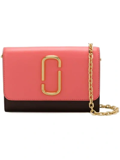 Marc Jacobs The Snapshot Chain Wallet In 686 Coral Multi