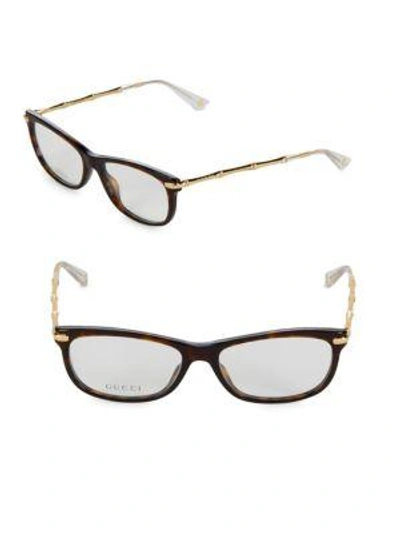 Saint Laurent 56mm Oval Optical Glass In Gold