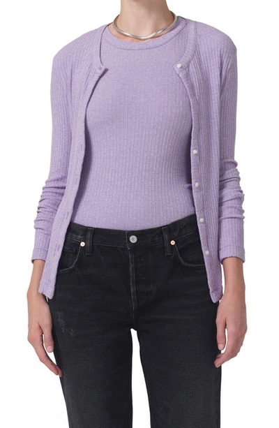 Citizens Of Humanity Sadie Cardigan In Lilac